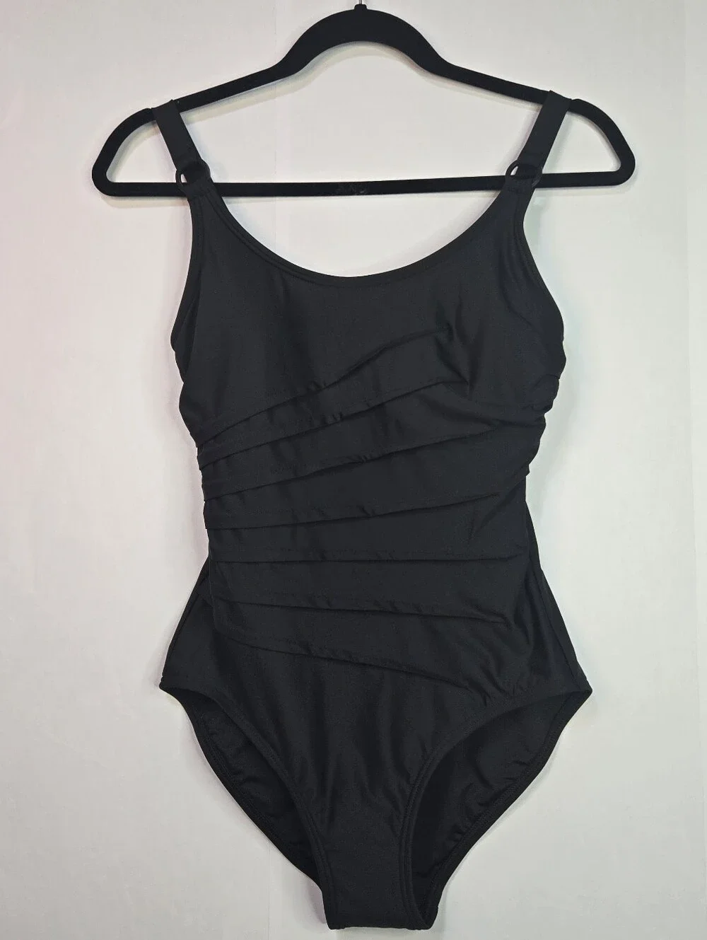 DKNY Black One-Piece Swimsuit Size S With Tummy Compression Removable Cups NWOT - Picture 1 of 9